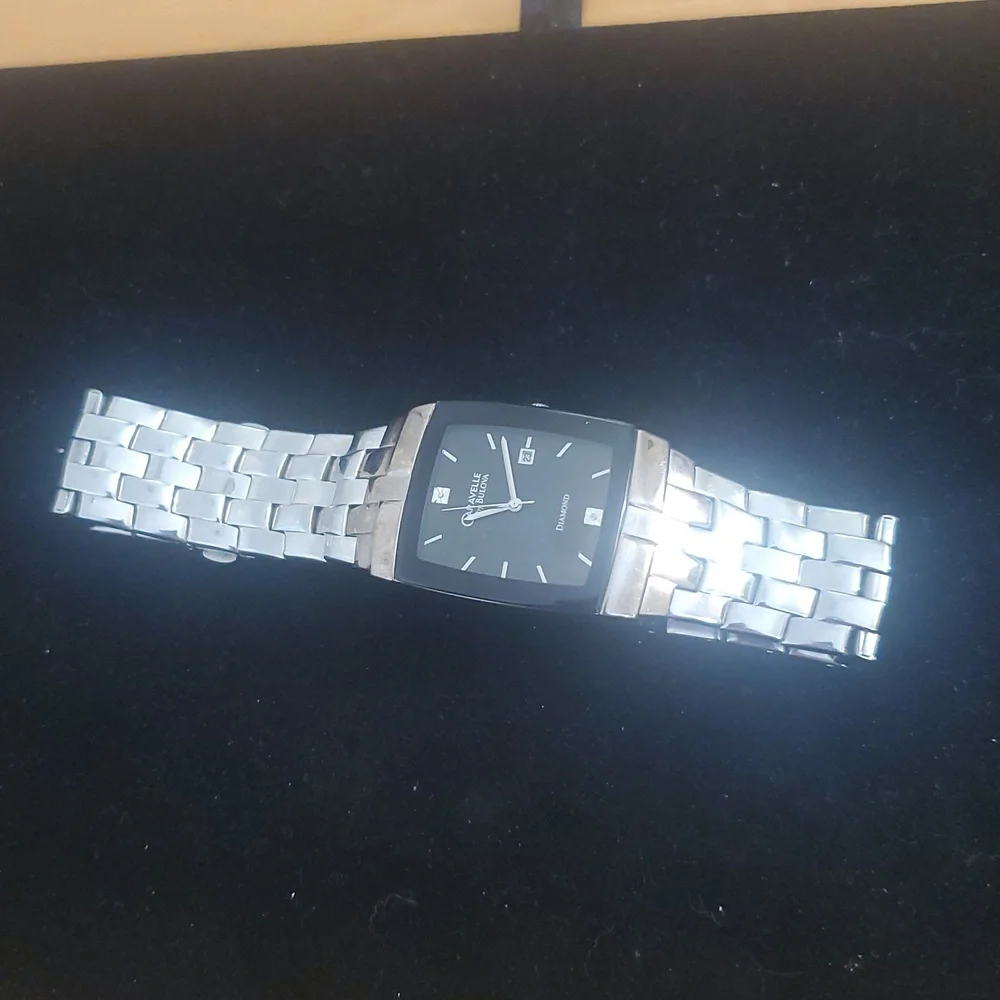 Men’s Black Dial Stainless Steel Bracelet Watch